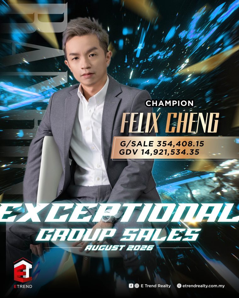 Felix Cheng named Exceptional Group Sales champion, August 2026